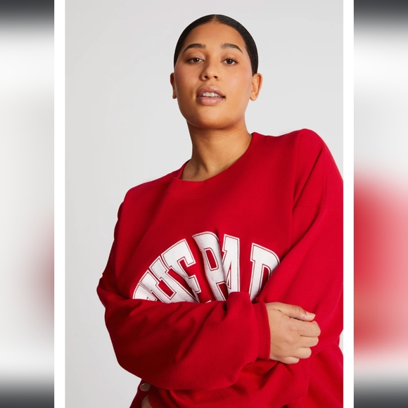 New Limited Edition The Bar Varsity Sweatshirt, Ruby. - Picture 5 of 8